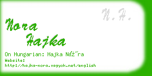 nora hajka business card